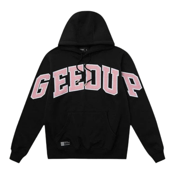 GEEDUP Team Logo Hoodie - Black/Dusty Pink