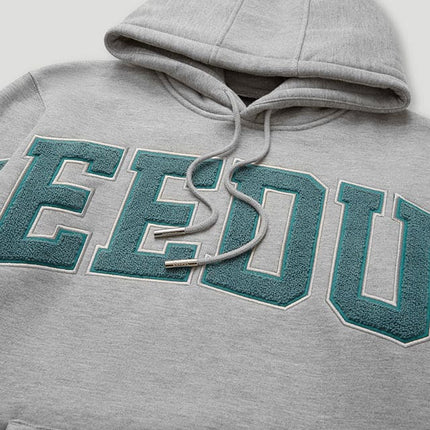 GEEDUP Team Logo Hoodie - Grey/Aqua Green