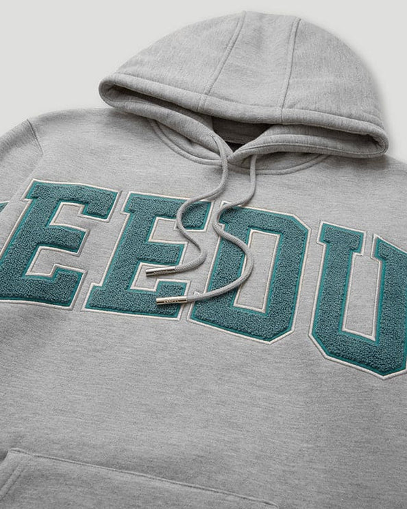 GEEDUP Team Logo Hoodie - Grey/Aqua Green