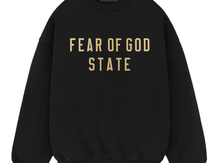FEAR OF GOD ESSENTIALS State Fleece Crewneck - Black (FW24)