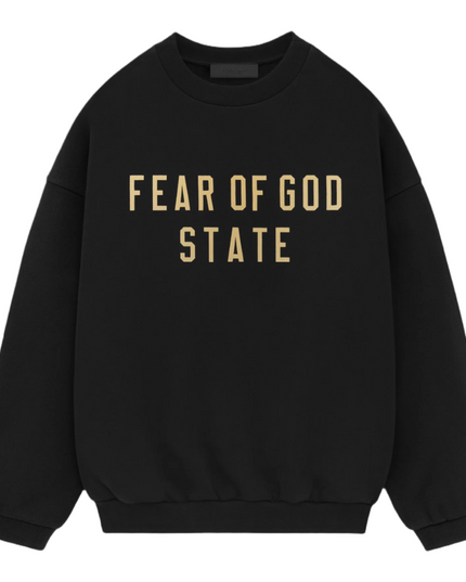 FEAR OF GOD ESSENTIALS State Fleece Crewneck - Black (FW24)