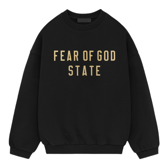 FEAR OF GOD ESSENTIALS State Fleece Crewneck - Black (FW24)