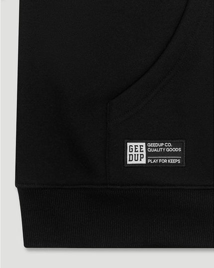 GEEDUP Team Logo Hoodie - Black/Grey Monochrome