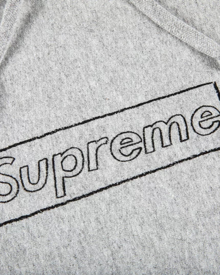 Supreme x KAWS Chalk Logo Hoodie - Heather Grey (SS21)