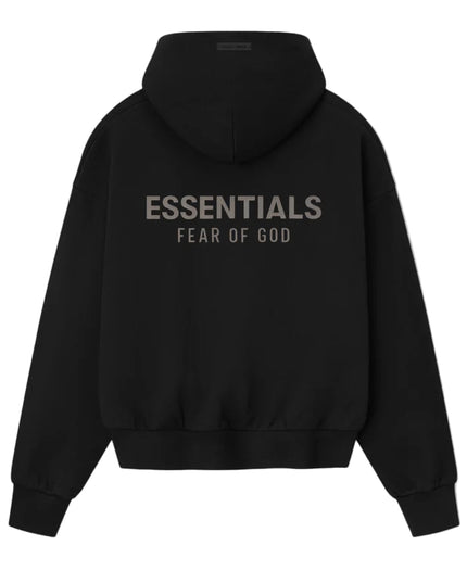 FEAR OF GOD ESSENTIALS Classic Fleece Hoodie - Jet Black (SS25)