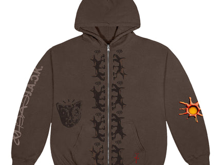 Travis Scott Cactus Jack Reverse Dog Zip Up Hoodie - Brown