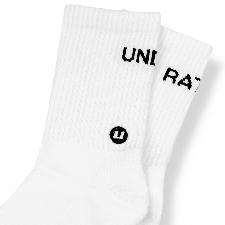 UNDERRATED Crew Socks - White (3 Pack)