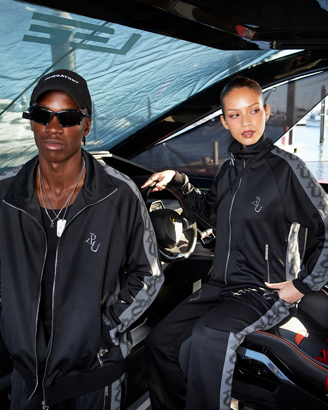 REALISM X UNDERRATED Run Line Track Pant - Black