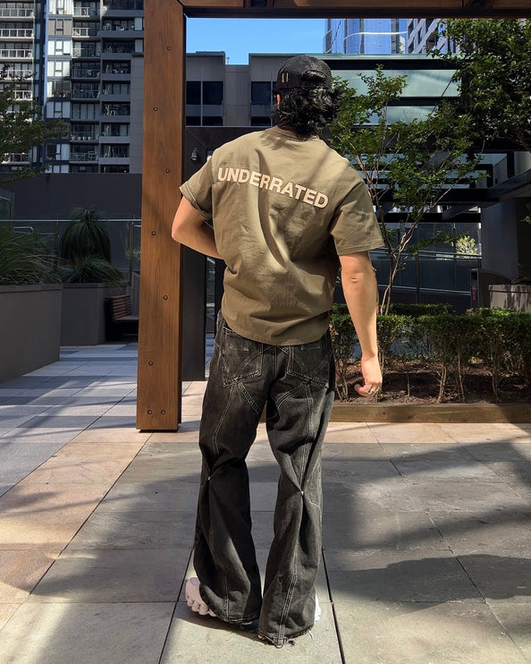 UNDERRATED Classic Logo T-Shirt - Khaki