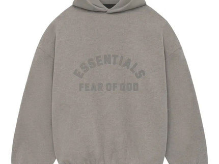 FEAR OF GOD ESSENTIALS Nylon Fleece Hoodie - Heather Grey/Dust (SS24)