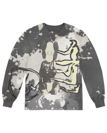 Travis Scott Cactus Jack + Kaws For Fragment L/S Tee - Grey