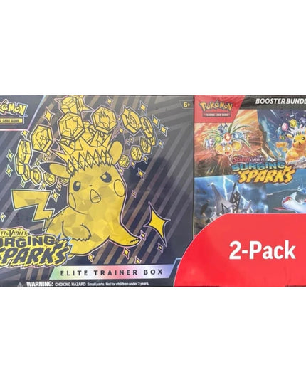Pokemon TCG Scarlet & Violet - Surging Sparks Elite Trainer Box & Booster Bundle (2-Pack)
