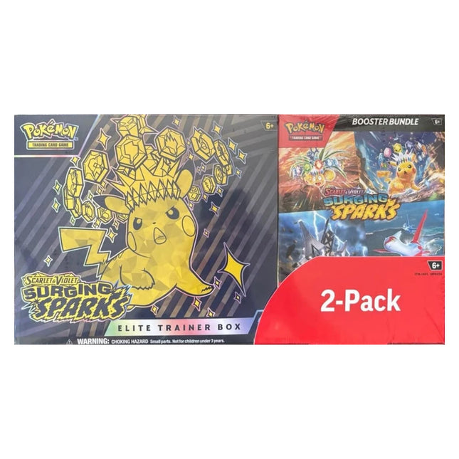 Pokemon TCG Scarlet & Violet - Surging Sparks Elite Trainer Box & Booster Bundle (2-Pack)