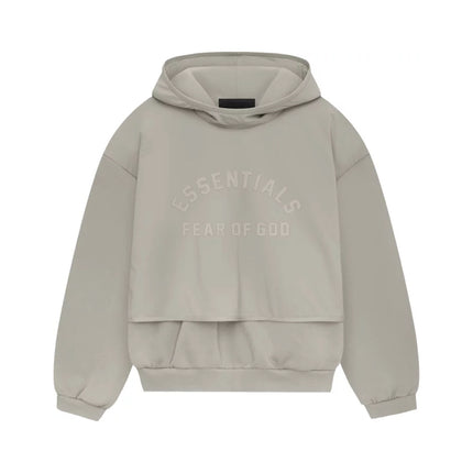 FEAR OF GOD ESSENTIALS Layered Nylon Fleece Hoodie - Seal