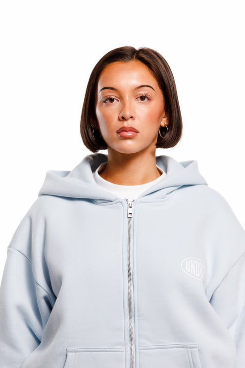 UNDERRATED Stamp Zip Hoodie - Powder Blue