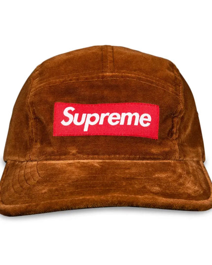 Supreme Velvet Camp Cap - Brown