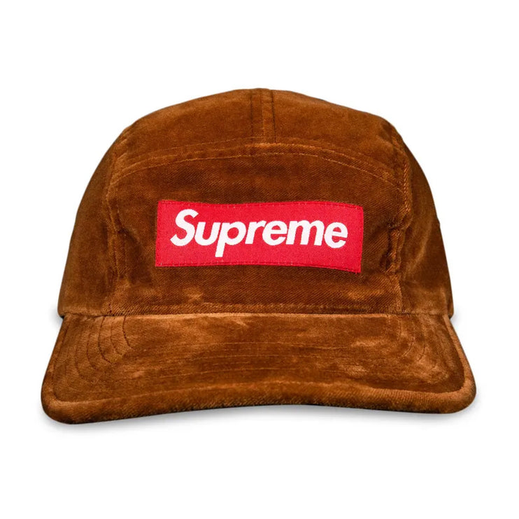 Supreme Velvet Camp Cap - Brown