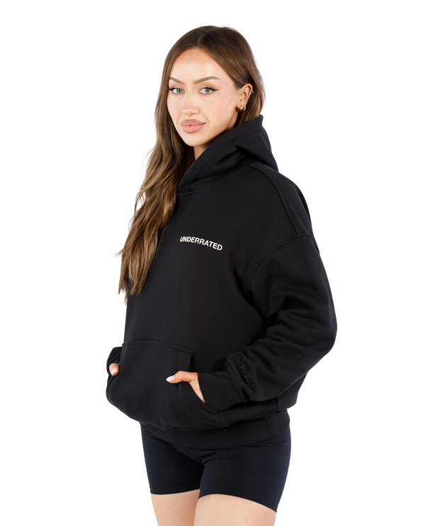 UNDERRATED Classic Logo Hoodie - Black