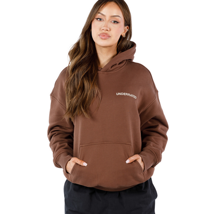 UNDERRATED Classic Logo Hoodie - Brown