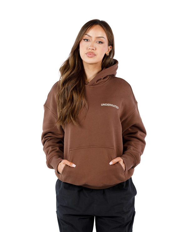 UNDERRATED Classic Logo Hoodie - Brown