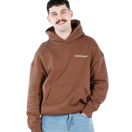 UNDERRATED Classic Logo Hoodie - Brown