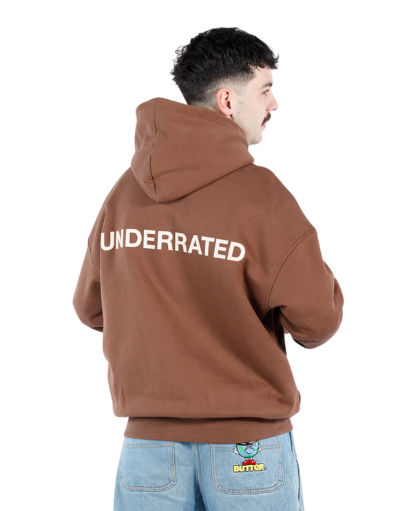 UNDERRATED Classic Logo Hoodie - Brown
