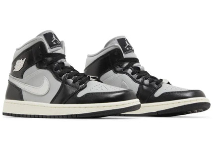 Air Jordan 1 Mid SE 'Black Metallic Silver' (Women's)