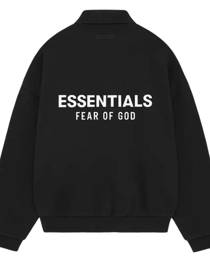 FEAR OF GOD ESSENTIALS Fleece Polo - Black (Holiday 2024)