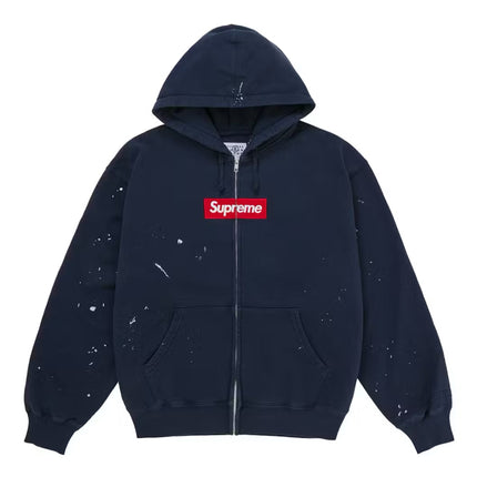 Supreme MM6 Maison Margiela Box Logo Zip Up Hoodie - Navy