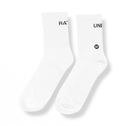 UNDERRATED Crew Socks - White