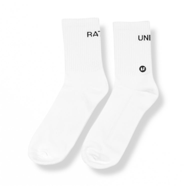UNDERRATED Crew Socks - White (3 Pack)