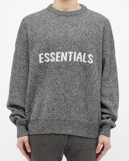 FEAR OF GOD ESSENTIALS Knit Sweater - Grey Melange