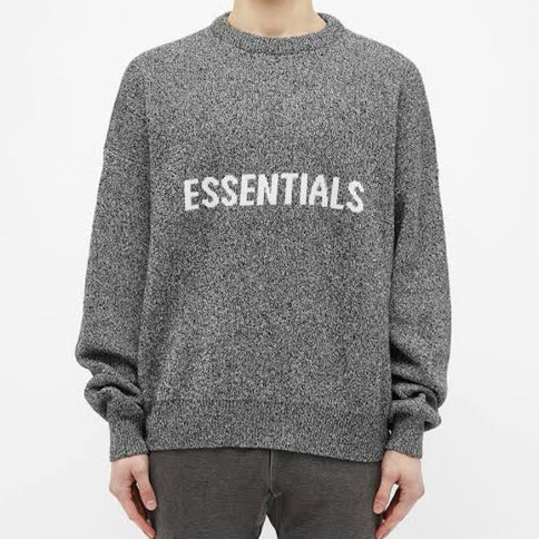 FEAR OF GOD ESSENTIALS Knit Sweater - Grey Melange