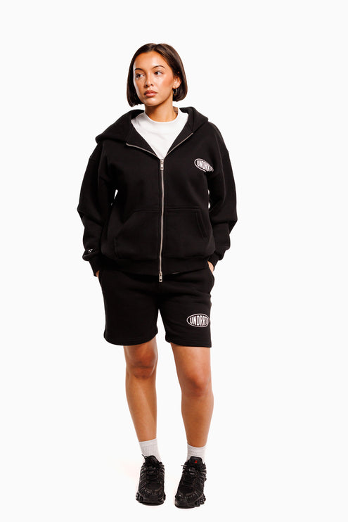 UNDERRATED Stamp Zip Hoodie - Black