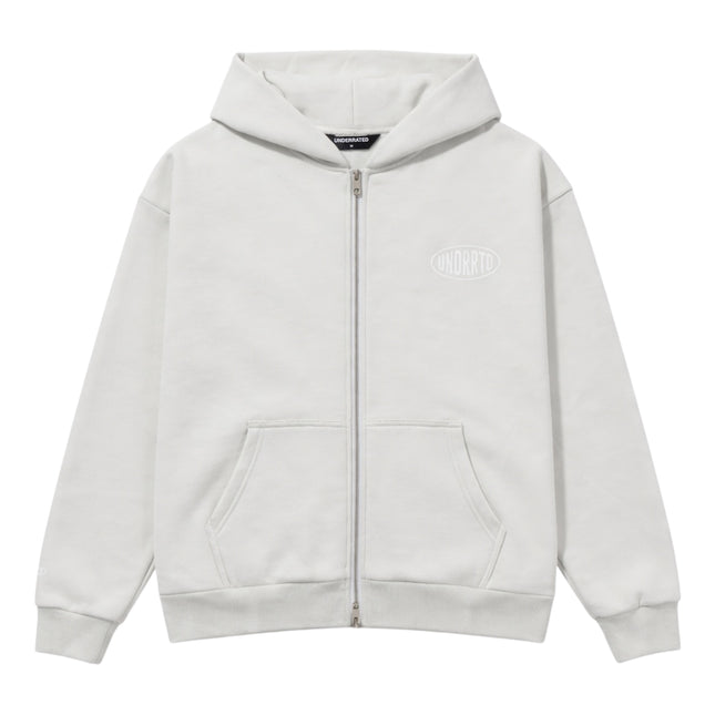 UNDERRATED Stamp Zip Hoodie - Light Bone