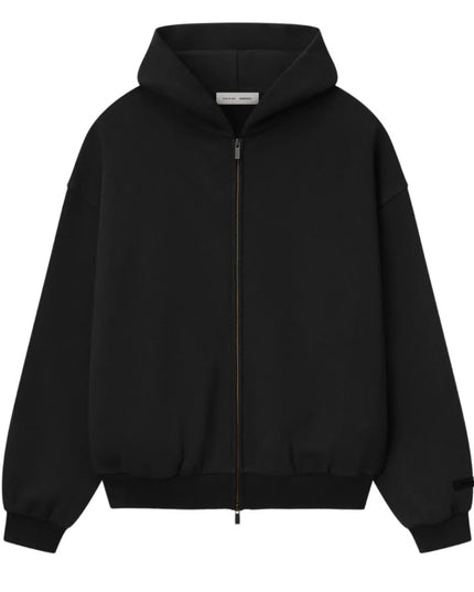 FEAR OF GOD ESSENTIALS Embossed 90s Zip-Up Hoodie - Vintage Black