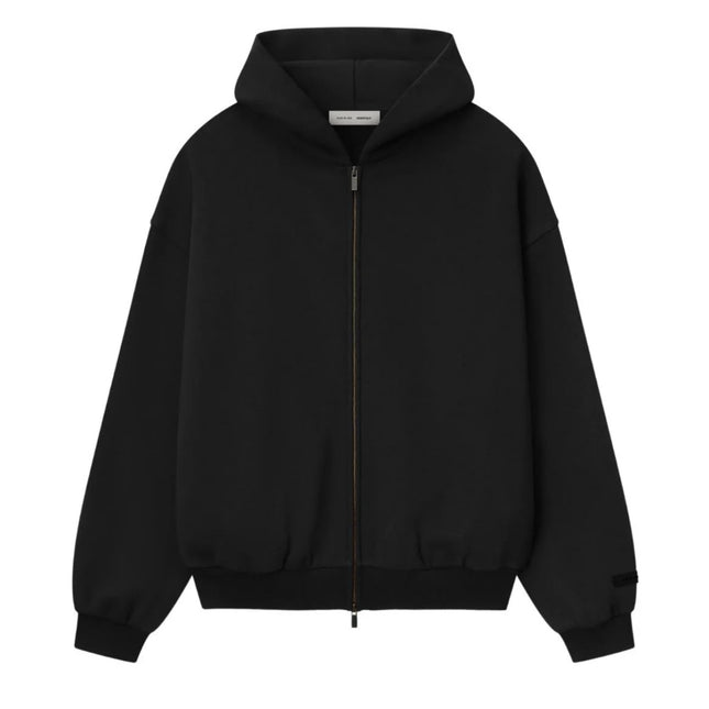 FEAR OF GOD ESSENTIALS Embossed 90s Zip-Up Hoodie - Vintage Black