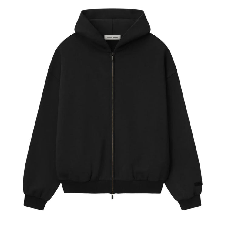 FEAR OF GOD ESSENTIALS Embossed 90s Zip-Up Hoodie - Vintage Black