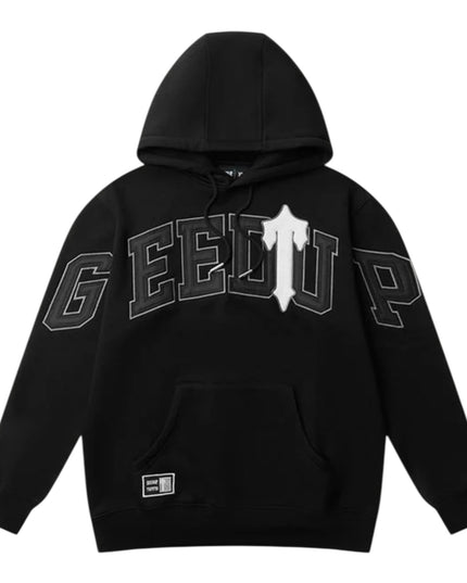 GEEDUP x Trapstar Team Logo Irongate T Hoodie - Black/White