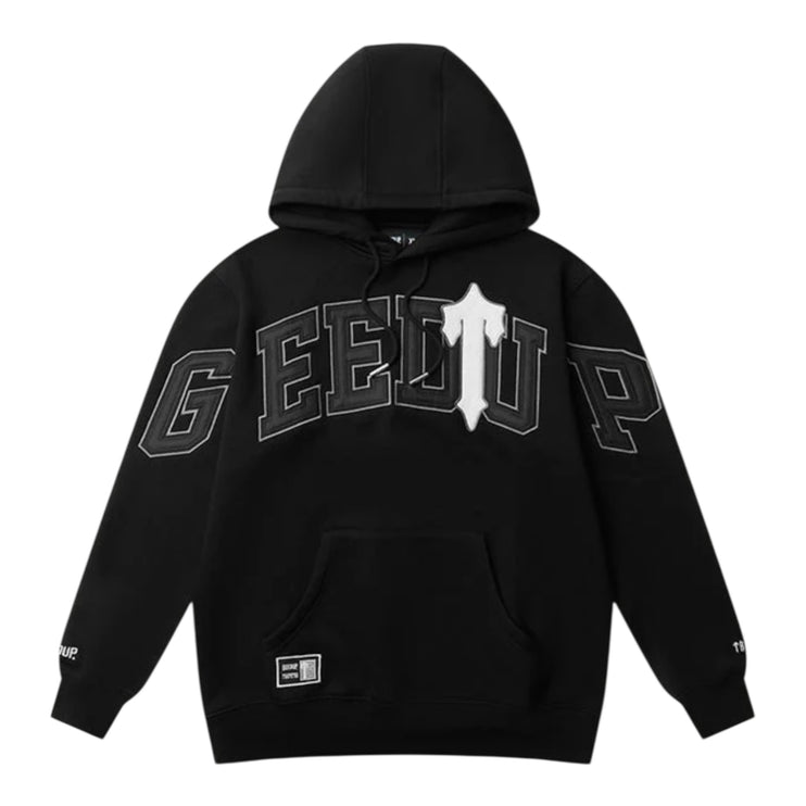 GEEDUP x Trapstar Team Logo Irongate T Hoodie - Black/White