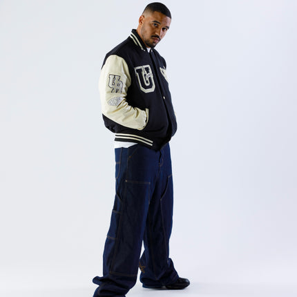 UNDERRATED x IMMORTAL FATE Varsity Jacket - Black/Cream