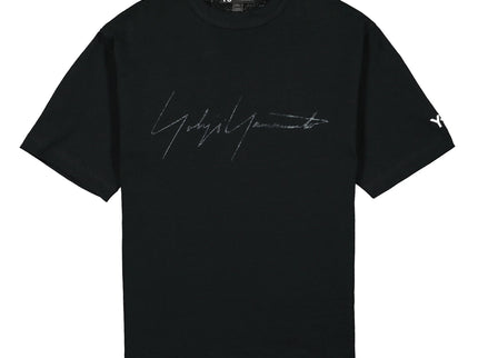 Adidas Y-3 Distressed Signature Logo T-Shirt - Black