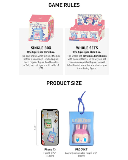 Pop Mart Labubu The Monsters Wacky Mart Series Squishy Charm Blind Box