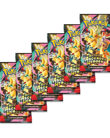 Pokemon TCG Mega Evolution - Ascended Heroes Booster Bundle (6 Packs)