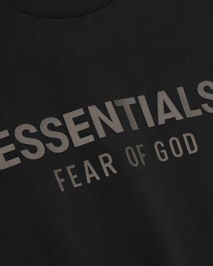 FEAR OF GOD ESSENTIALS Classic Fleece Zip-Up Hoodie - Jet Black (SS25)