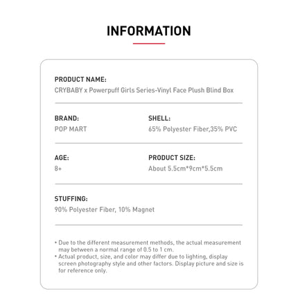 Pop Mart CryBaby x Powerpuff Girls Series Vinyl Face Plush Blind Box