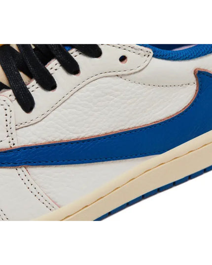 Fragment Design x Travis Scott x Air Jordan 1 Low OG SP 'Sail Military Blue'