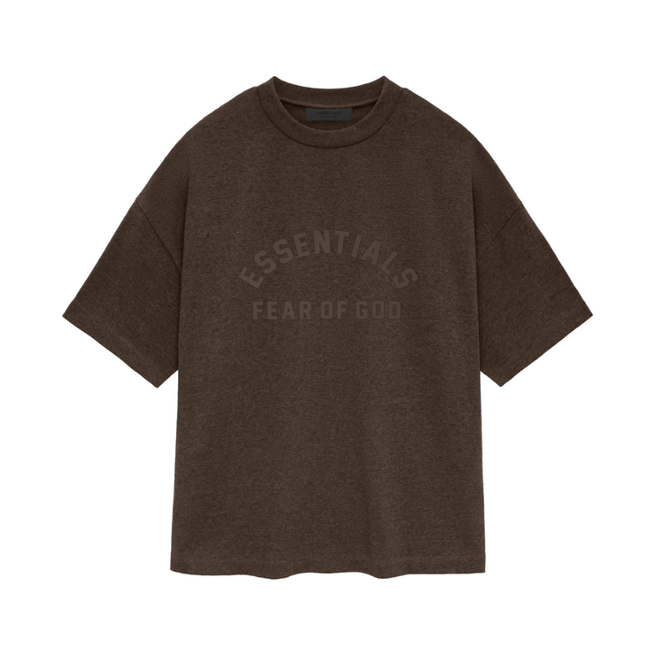 FEAR OF GOD ESSENTIALS Heavy Jersey Crewneck T-Shirt - Heather Wood (SS24)