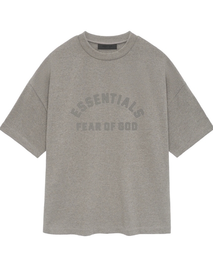 FEAR OF GOD ESSENTIALS Heavy Jersey Crewneck T-Shirt - Heather Grey (SS24)