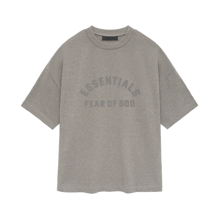 FEAR OF GOD ESSENTIALS Heavy Jersey Crewneck T-Shirt - Heather Grey (SS24)